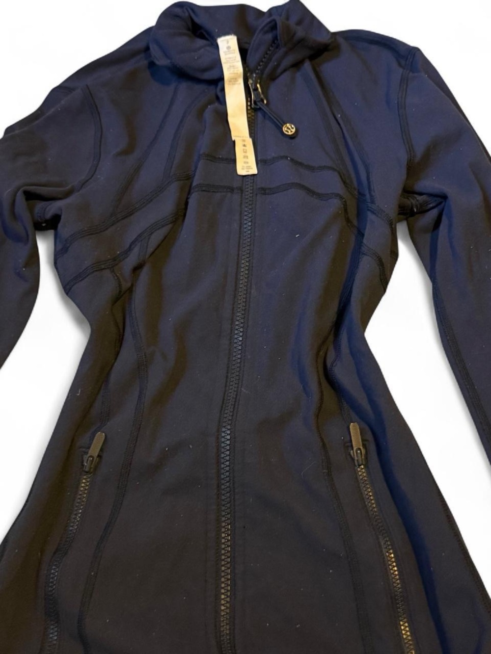 lululemon athletica Navy Full-Zip Sculpting Bomber Jacket